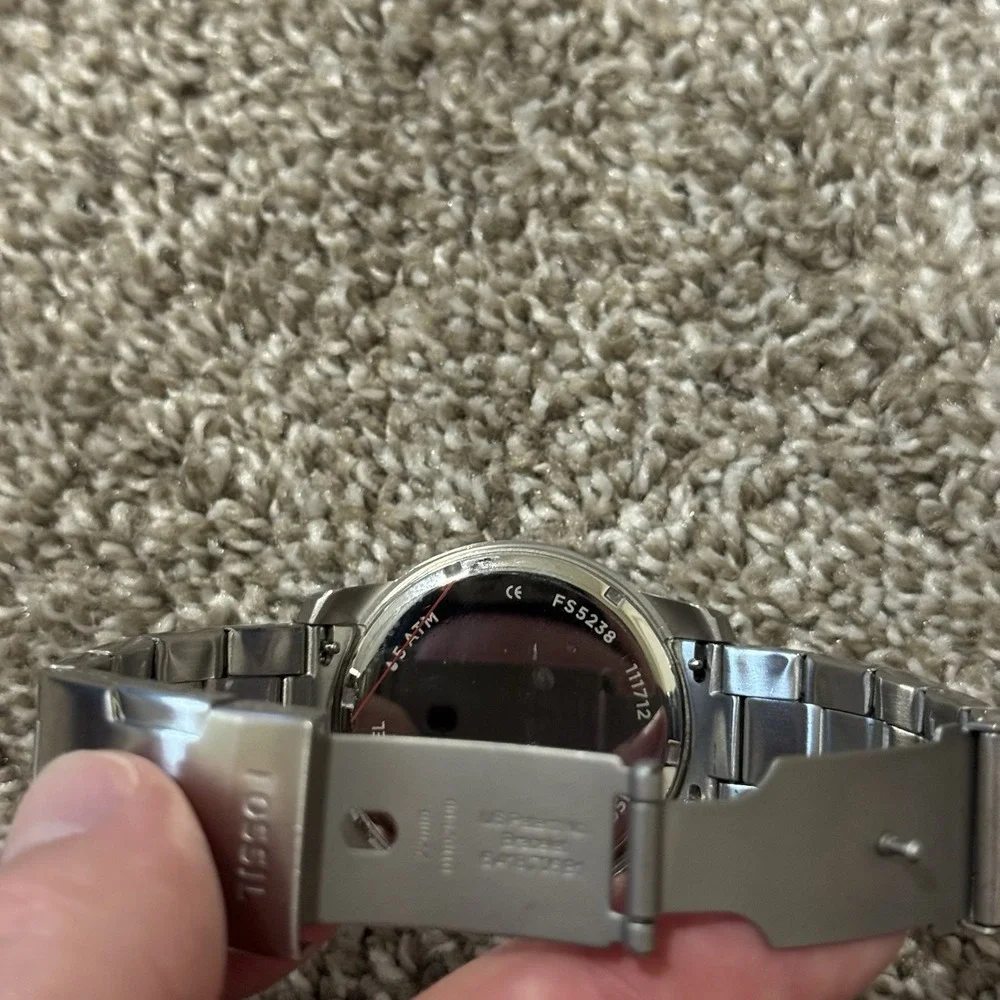 Fossil Men's Sport Tourer Chronograph silver stainless steel watch MINTY READ